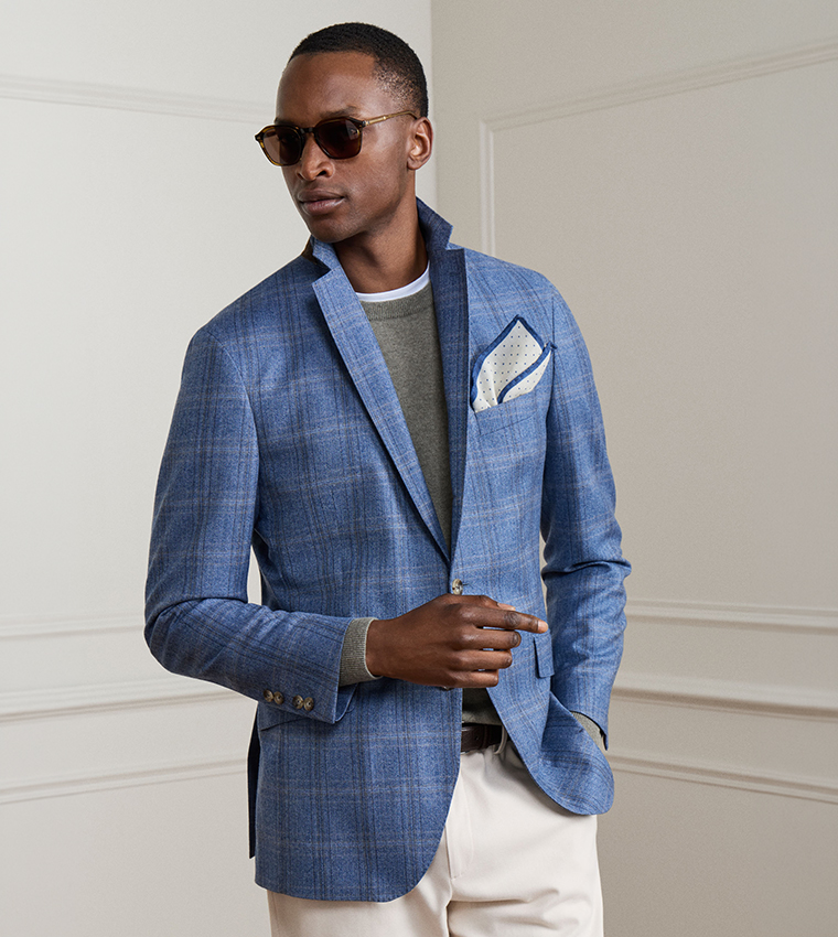 Check Single-Breasted Blazer