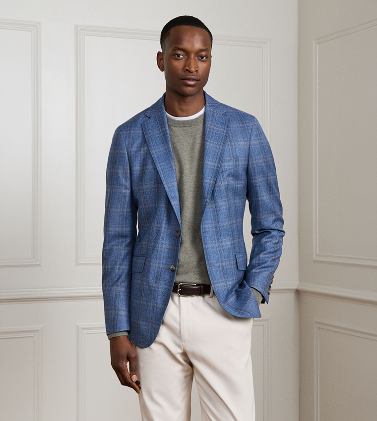Check Single-Breasted Blazer