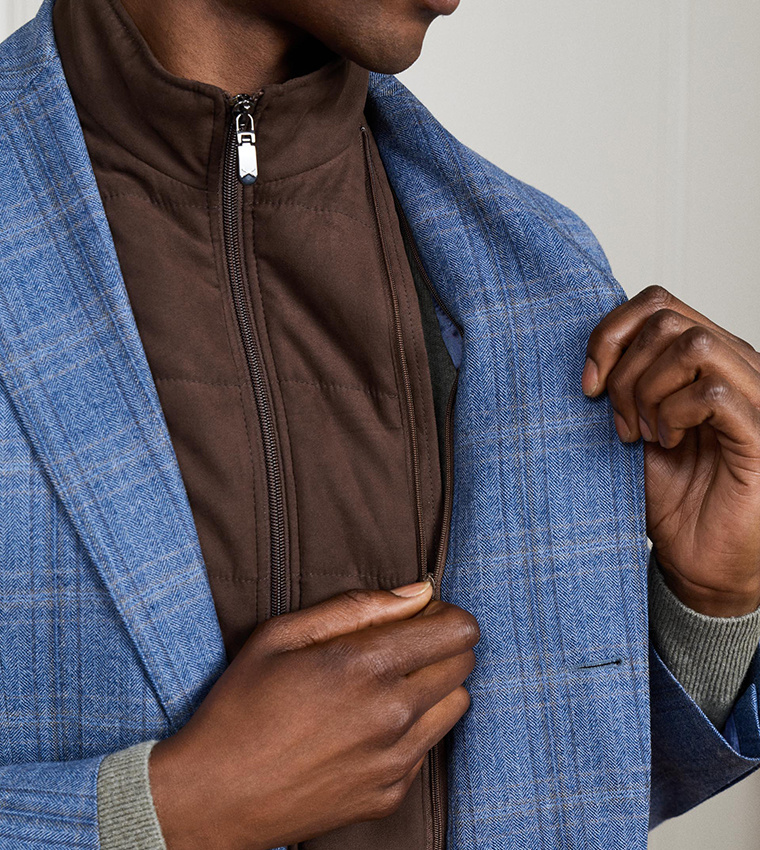 Check Single-Breasted Blazer