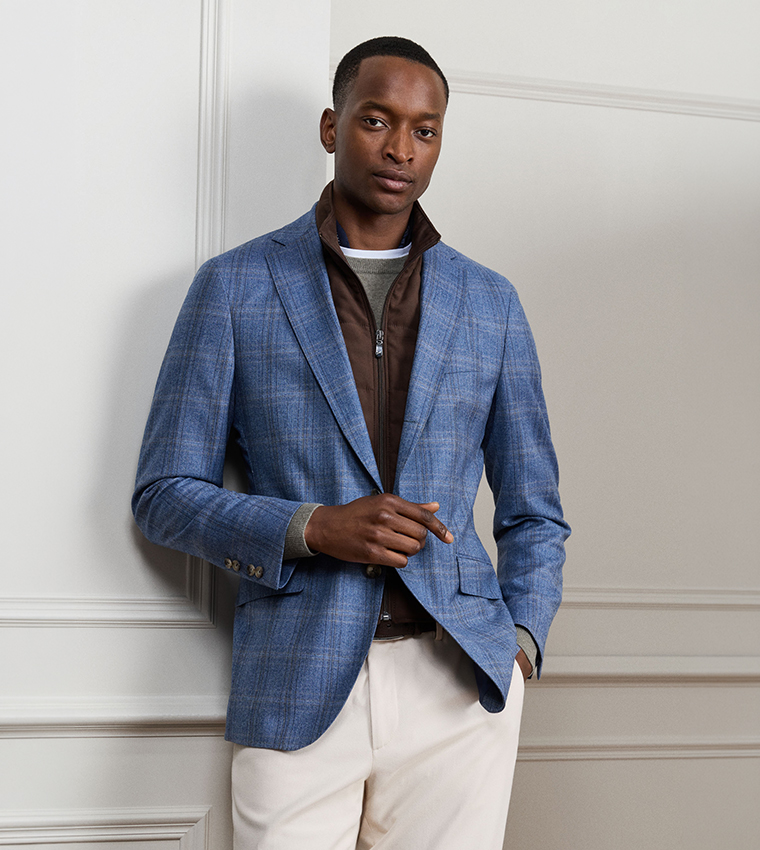 Check Single-Breasted Blazer