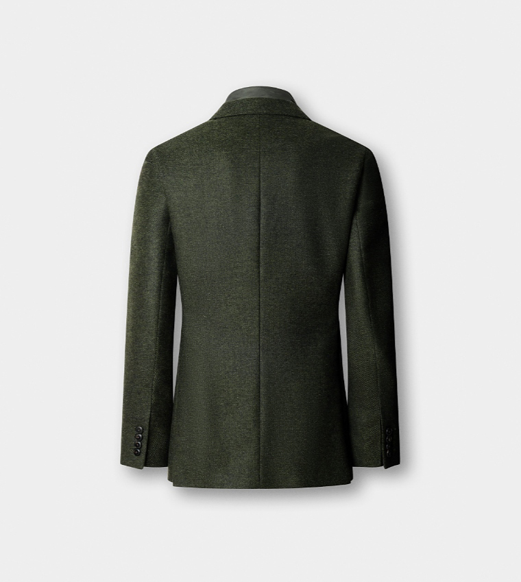 Textured Single-Breasted Blazer