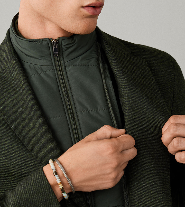 Textured Single-Breasted Blazer
