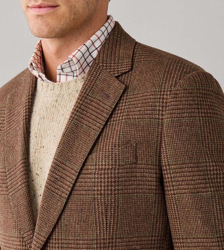 Check Single-Breasted Blazer