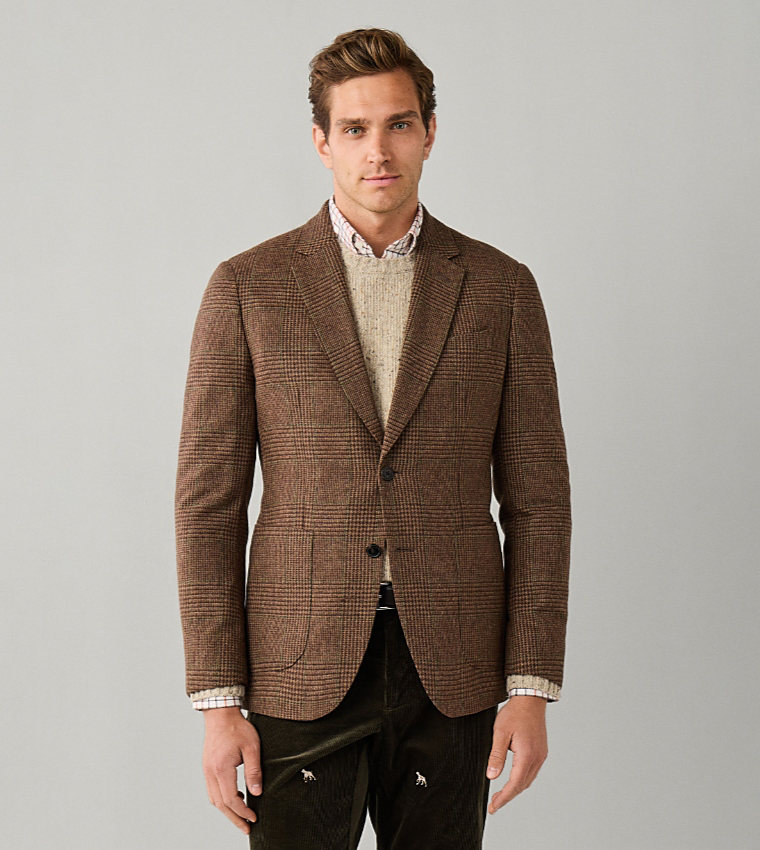Check Single-Breasted Blazer