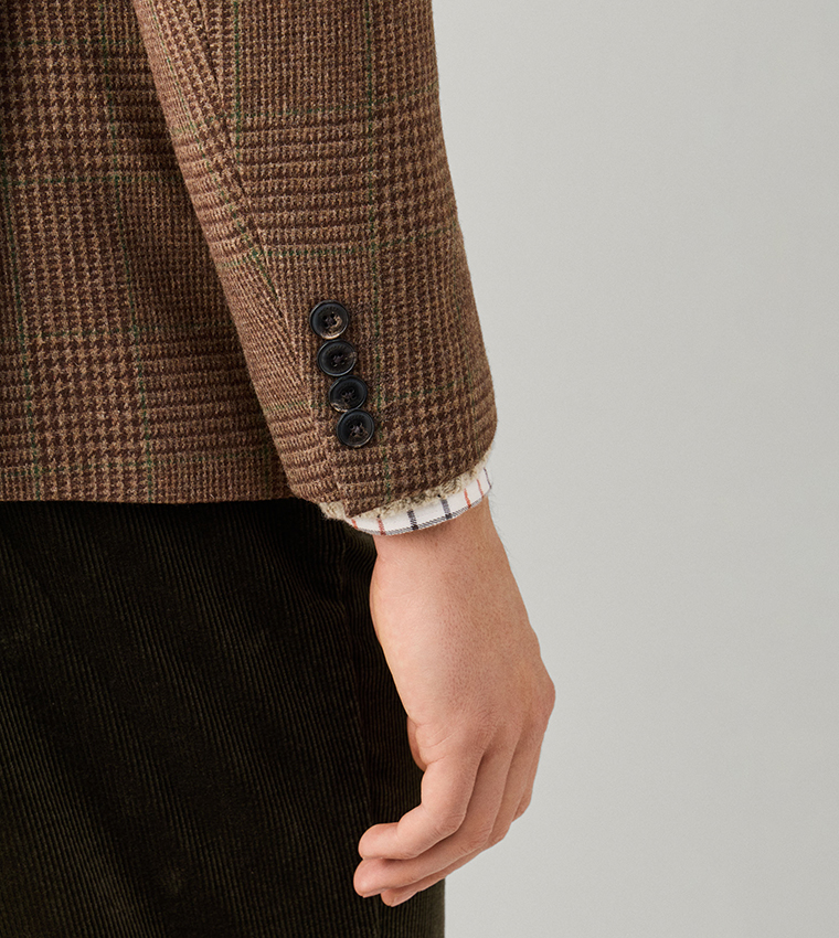 Check Single-Breasted Blazer