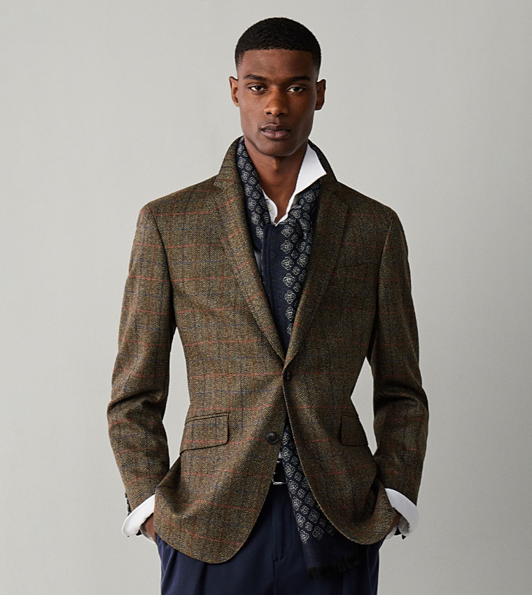 Check Single-Breasted Blazer