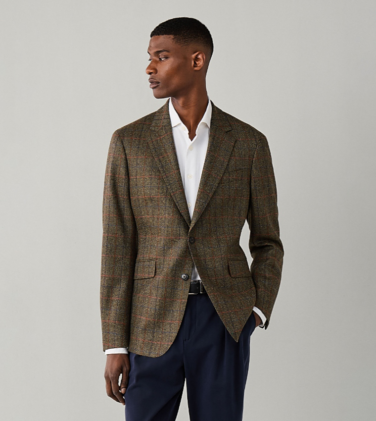 Check Single-Breasted Blazer