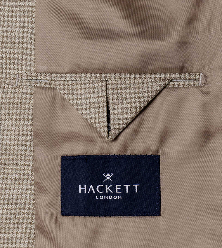Houndstooth Single-Breasted Blazer