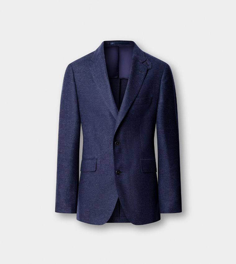 Textured Single-Breasted Blazer