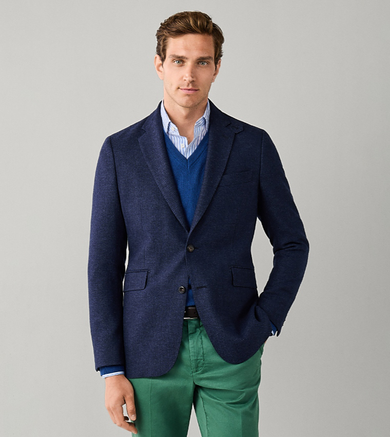Textured Single-Breasted Blazer