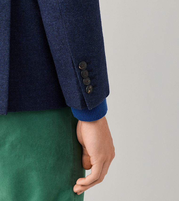 Textured Single-Breasted Blazer