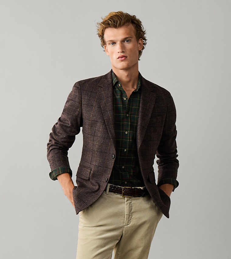 Check Single-Breasted Blazer