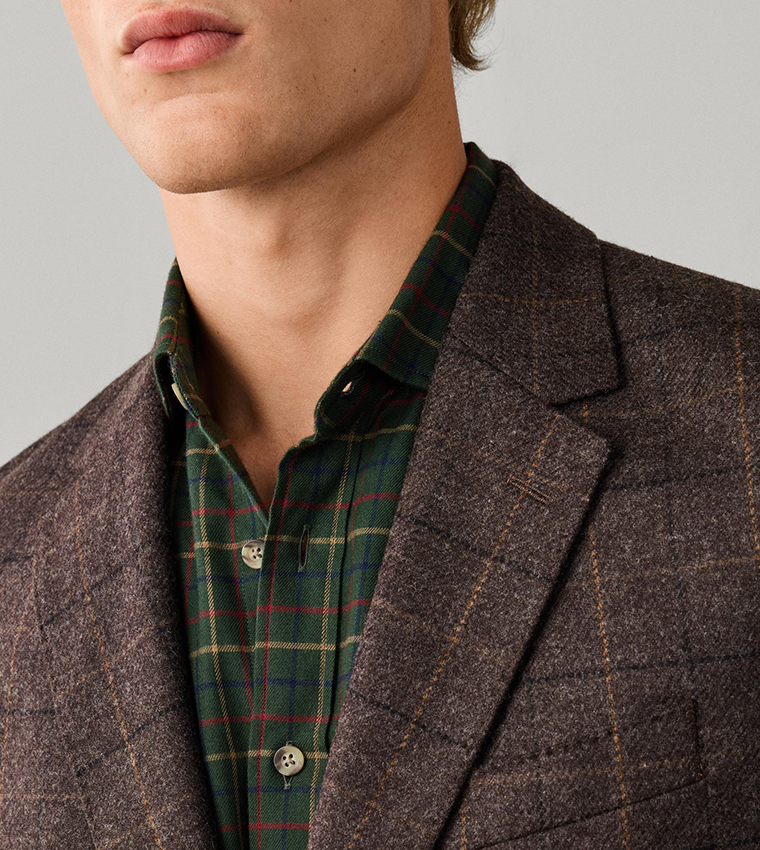 Check Single-Breasted Blazer