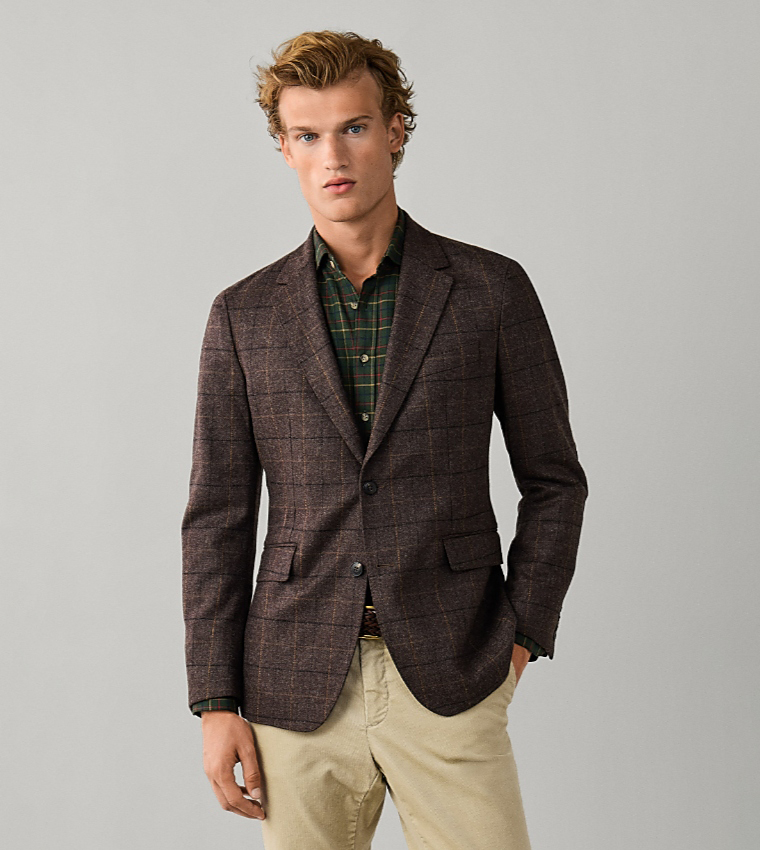 Check Single-Breasted Blazer