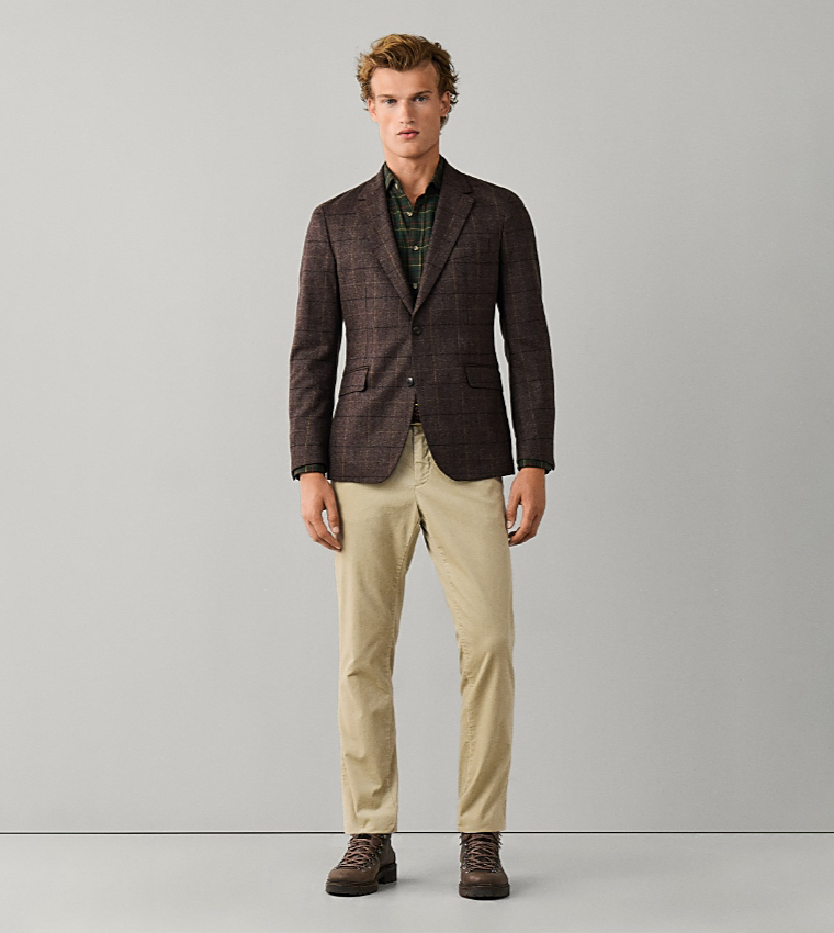 Check Single-Breasted Blazer