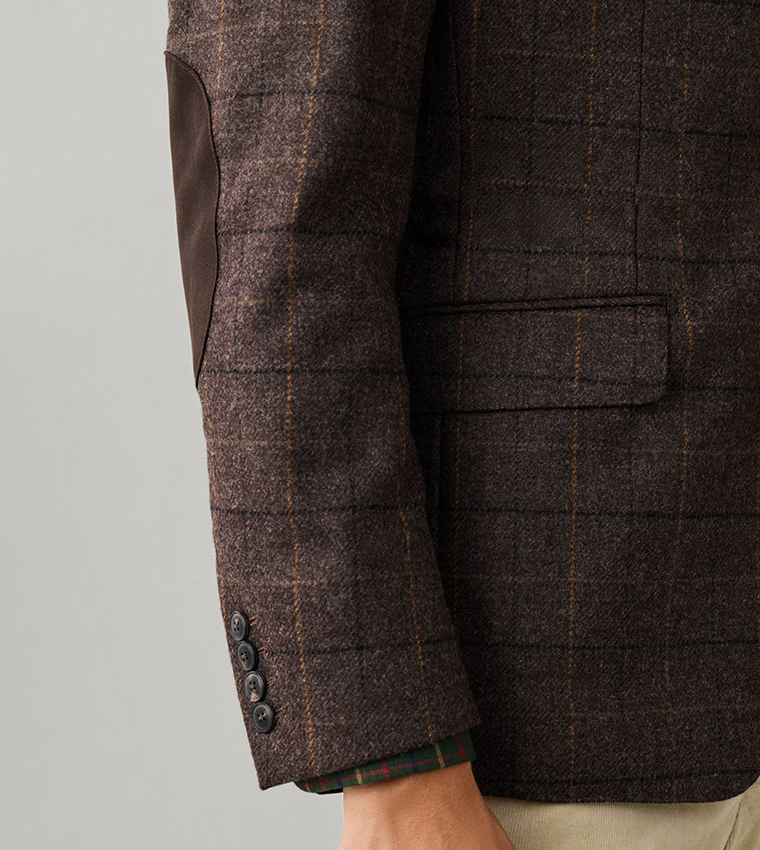 Check Single-Breasted Blazer
