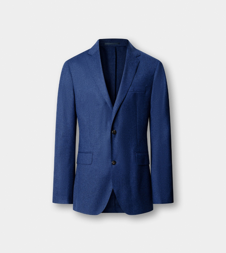 Solid Single-Breasted Blazer