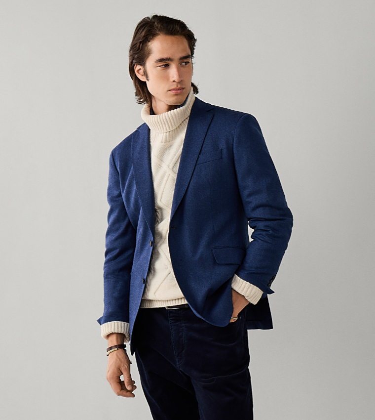 Solid Single-Breasted Blazer