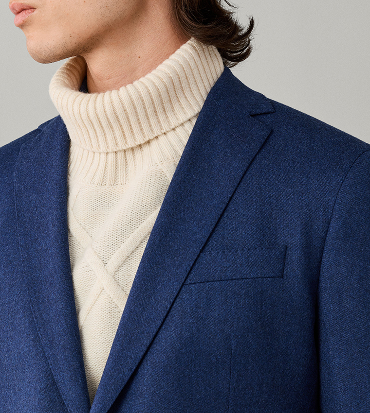 Solid Single-Breasted Blazer