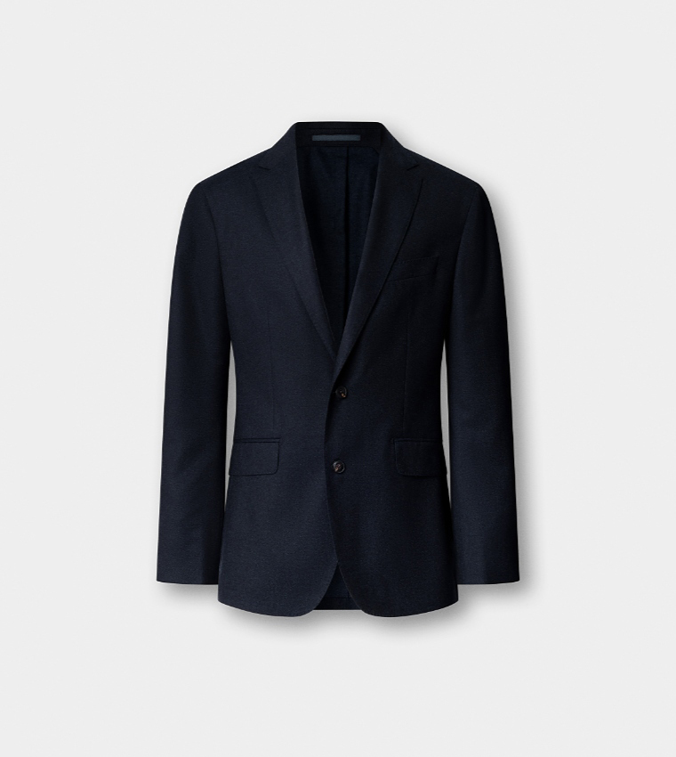 Solid Single-Breasted Blazer