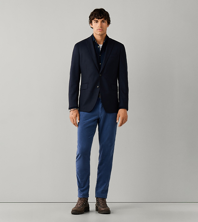 Solid Single-Breasted Blazer