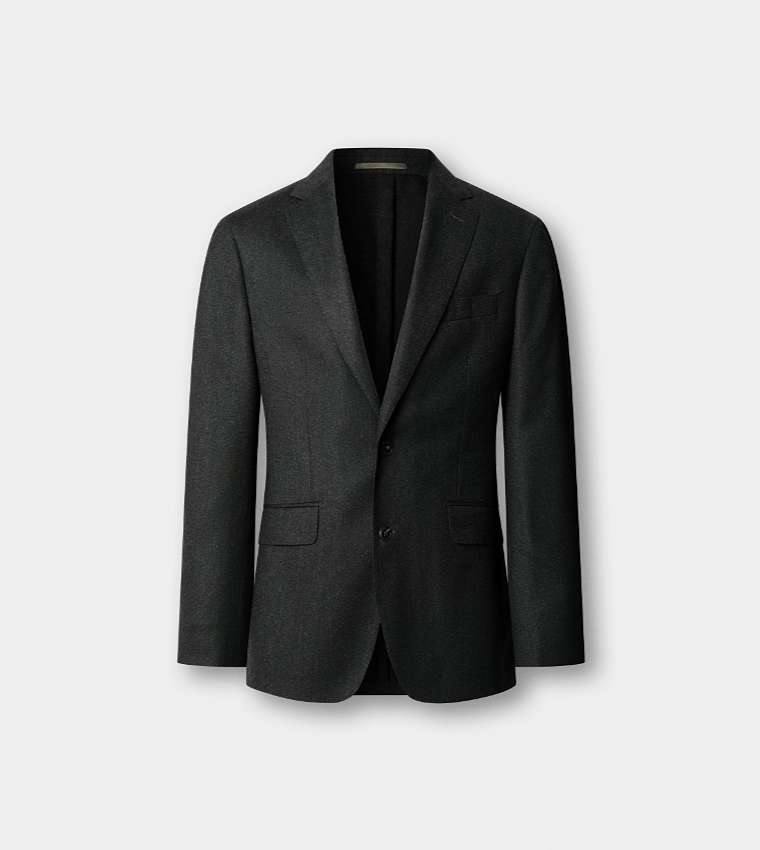 Solid Single-Breasted Blazer