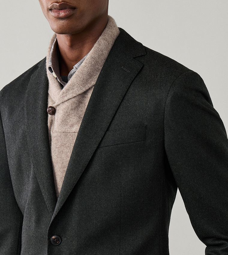 Solid Single-Breasted Blazer