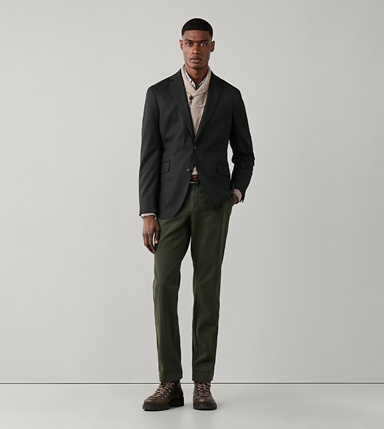 Solid Single-Breasted Blazer