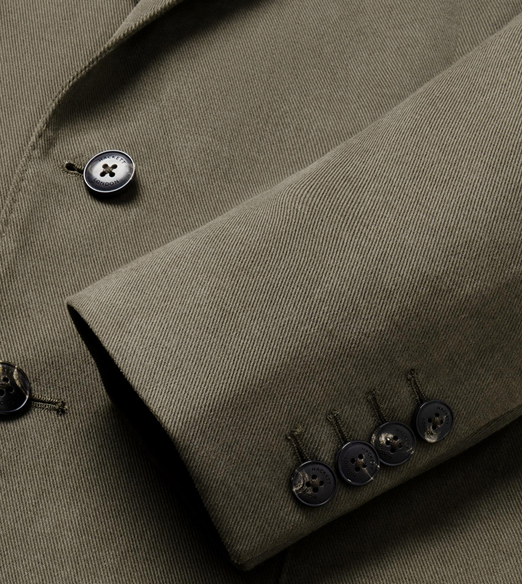 Solid Single-Breasted Blazer