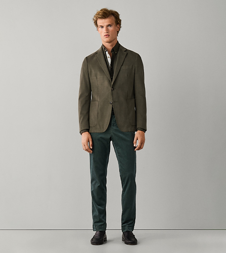 Solid Single-Breasted Blazer