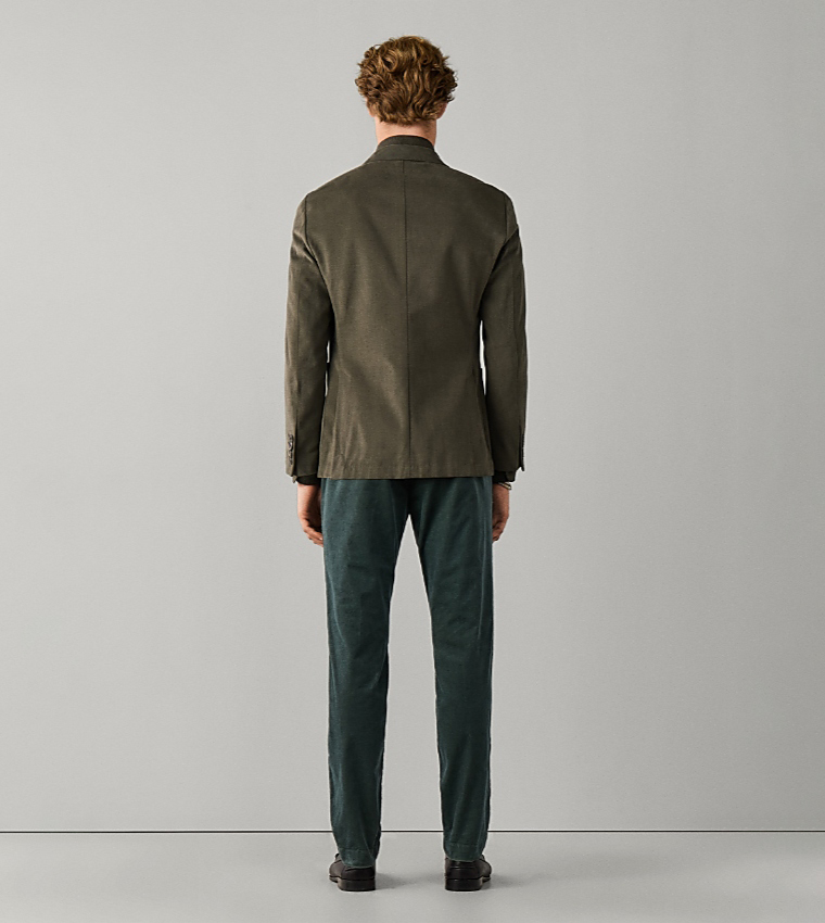 Solid Single-Breasted Blazer
