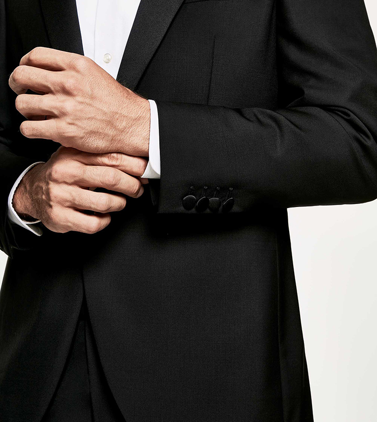 Solid Lapel Collar Blazer