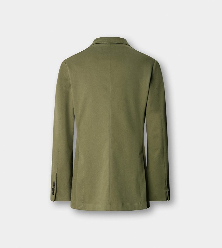 Solid Double-Breasted Blazer