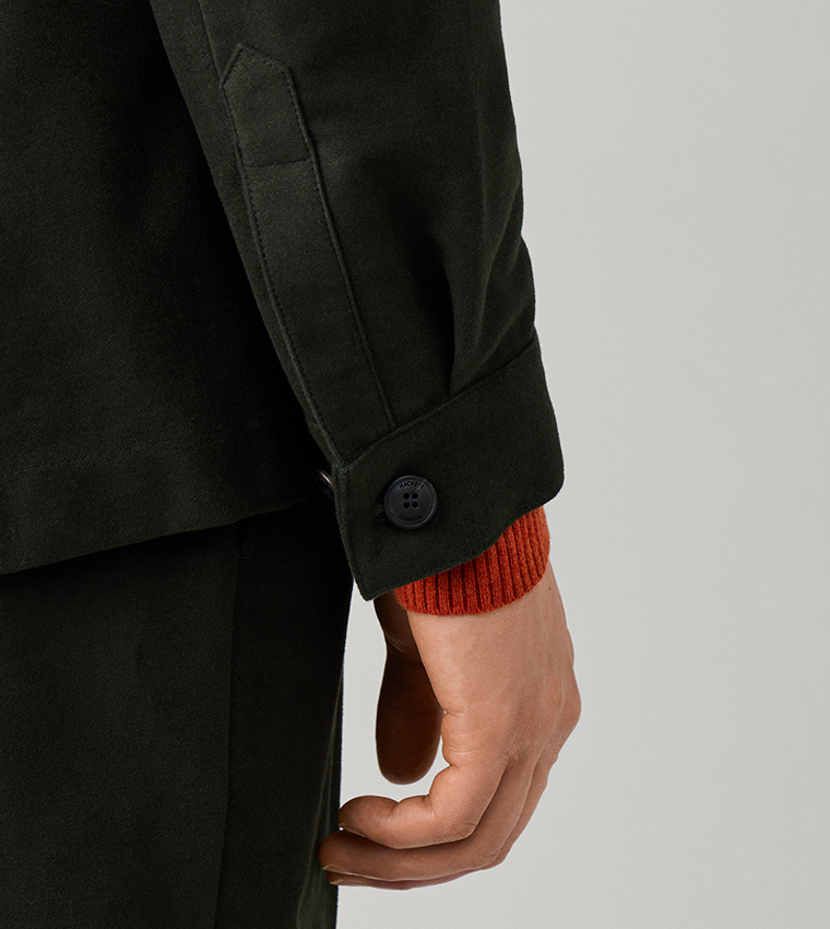 Solid Multi-Pocket Utility Casual Jacket