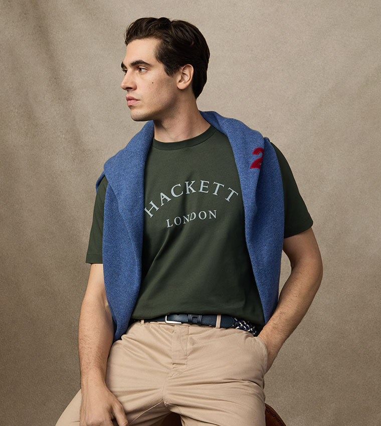 Logo Printed Crew Neck Classic Fit T-Shirt