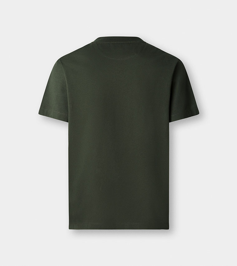 Logo Printed Crew Neck Classic Fit T-Shirt
