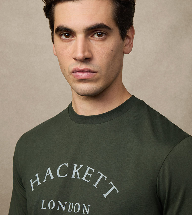 Logo Printed Crew Neck Classic Fit T-Shirt