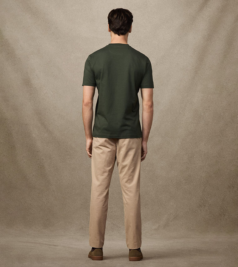 Logo Printed Crew Neck Classic Fit T-Shirt