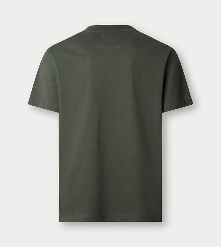 Logo Printed Crew Neck Classic Fit T-Shirt