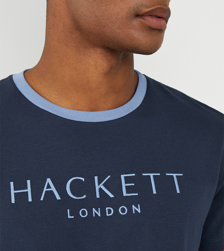 هاكيت  تيشيرتات بياقة دائرية  - كحلي Round Neck T-Shirts