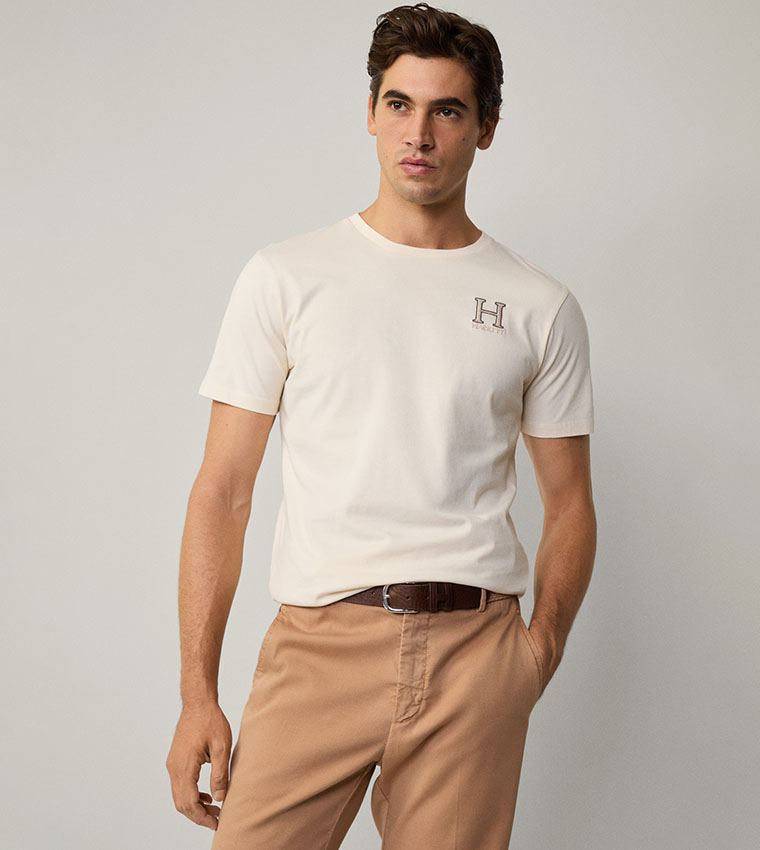 Embroidered Crew Neck T-Shirt
