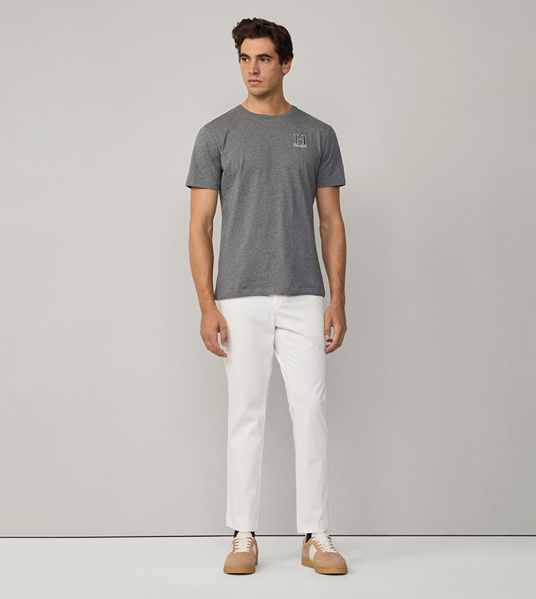 Embroidered Crew Neck T-Shirt