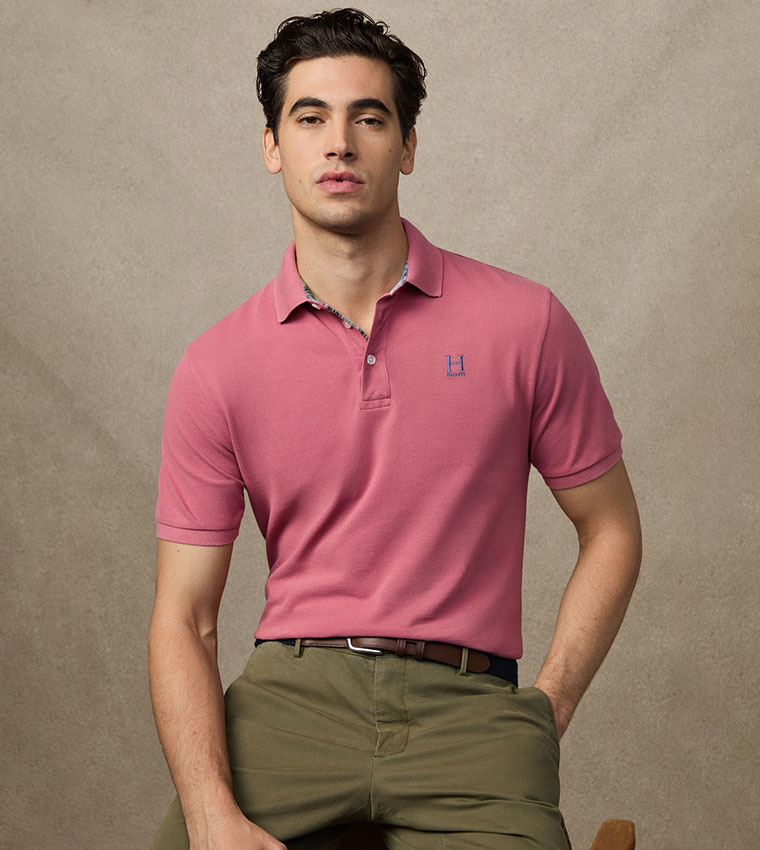Logo Detail Classic Fit Short Sleeves Polo T-Shirt