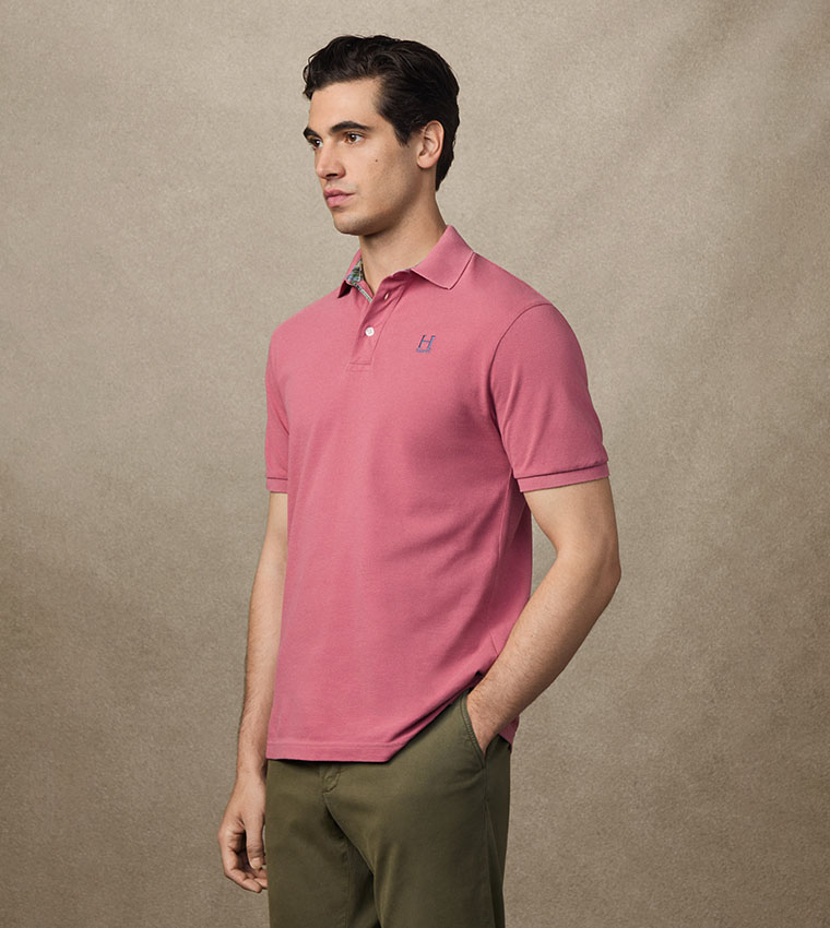 Logo Detail Classic Fit Short Sleeves Polo T-Shirt