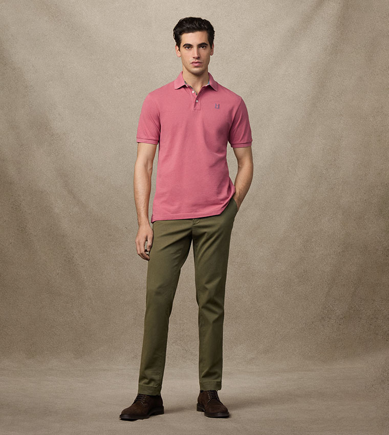 Logo Detail Classic Fit Short Sleeves Polo T-Shirt