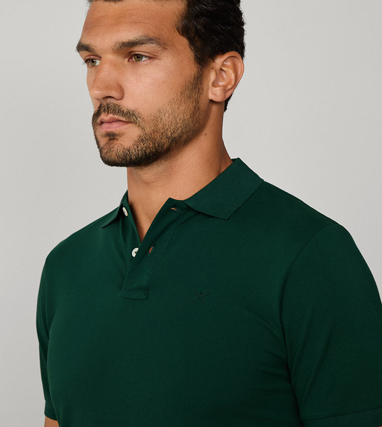 Logo Detail Slim Fit Short Sleeves Polo T-Shirt