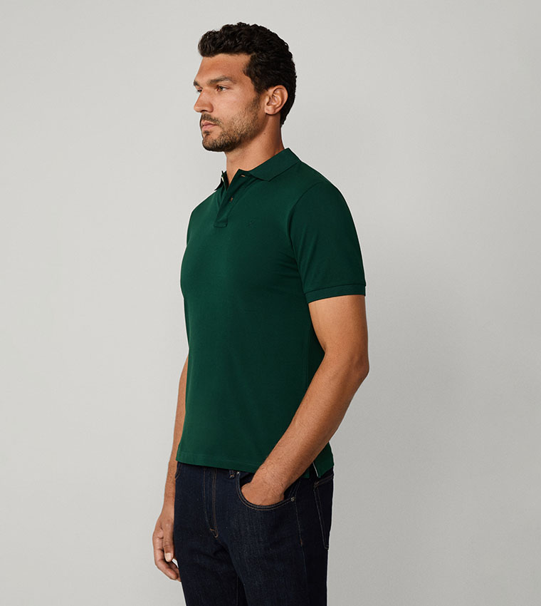 Logo Detail Slim Fit Short Sleeves Polo T-Shirt