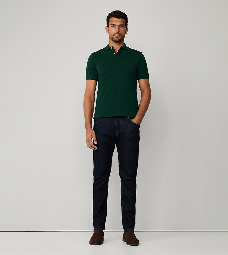 Logo Detail Slim Fit Short Sleeves Polo T-Shirt