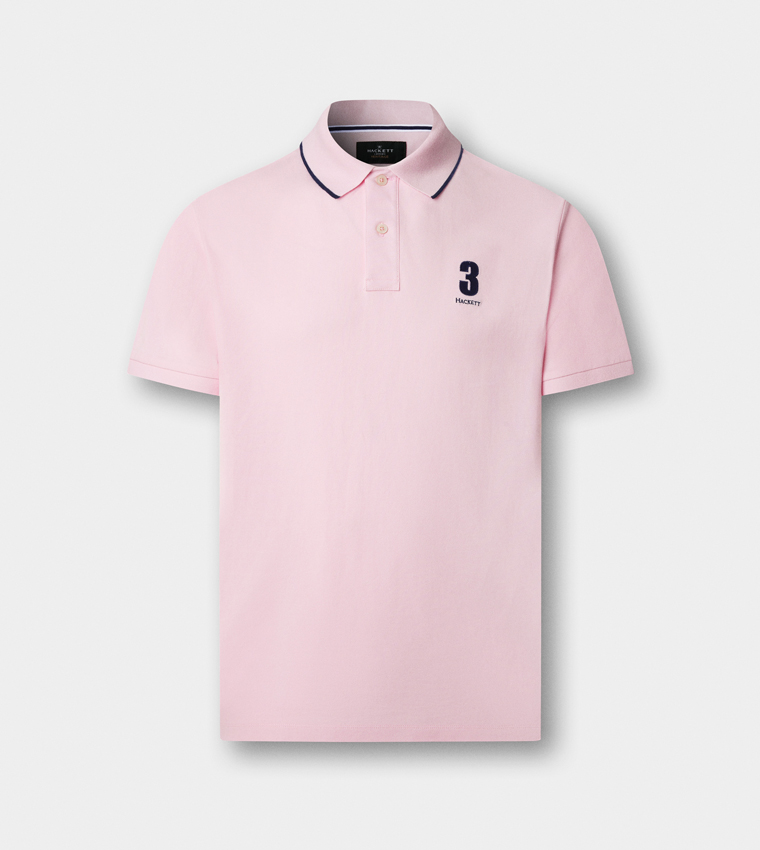 Logo Detail Short Sleeves Number Polo T-Shirt