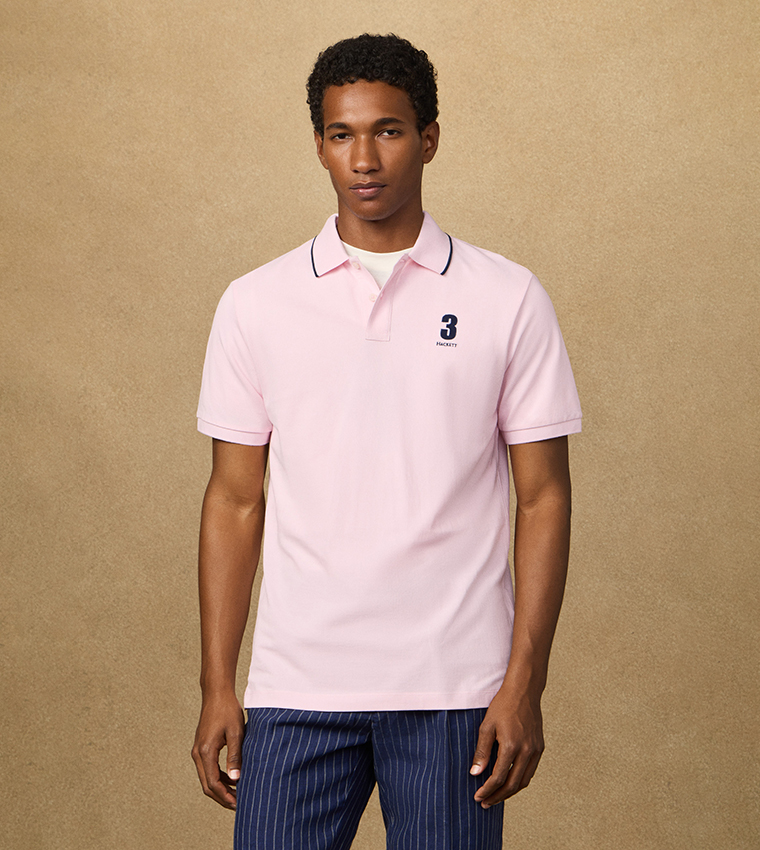 Logo Detail Short Sleeves Number Polo T-Shirt